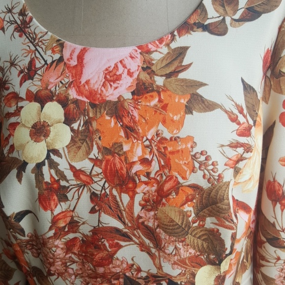 SOLD! TALBOTS Fall Bouquet Sheath Dress- Size 12P - Picture 3 of 6